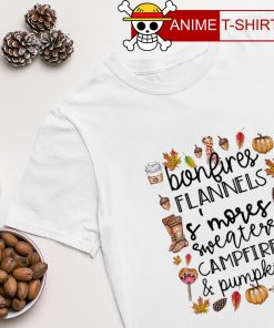 Bonfires flannels s'mores sweaters campfires and pumpkins shirt