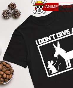 Mouse walking Donkey I don’t give a T-shirt