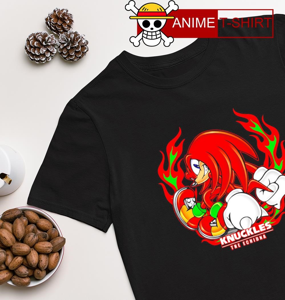 Knuckles the echidna power flame shirt