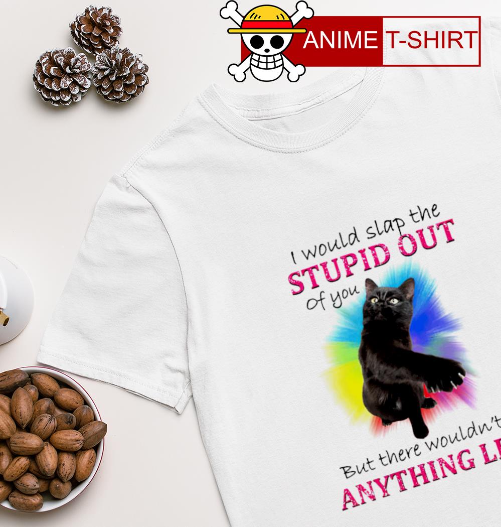 I would slap the stupid out of you cat T-shirt