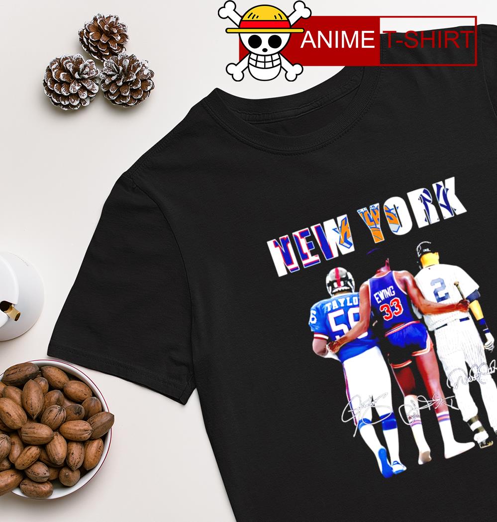 New York Jonathan Taylor Patrick Ewing and Derek Jeter's signature shirt