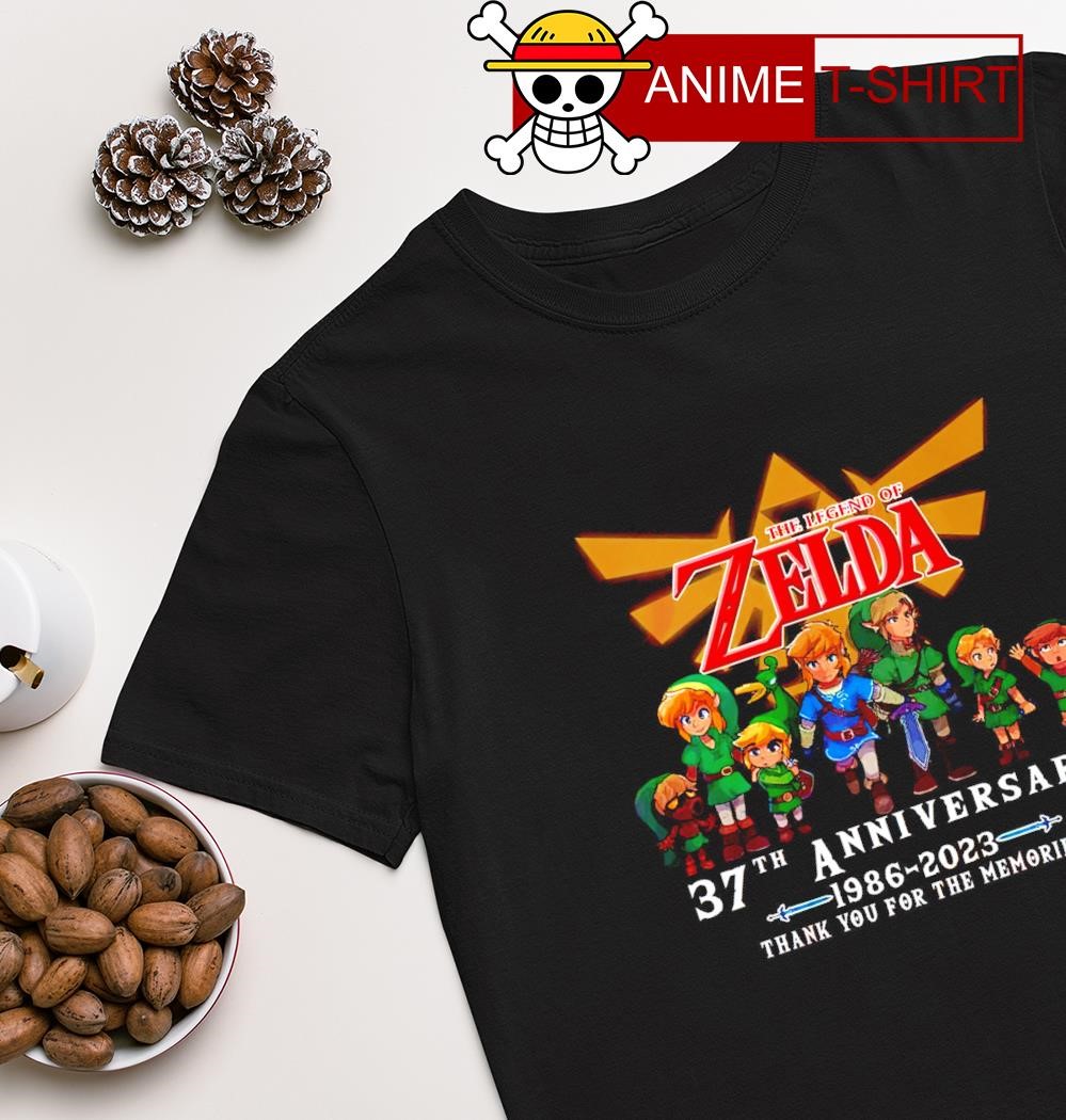 The Legend of Zelda 37th anniversary 1986-2023 thank you for the memories signature shirt