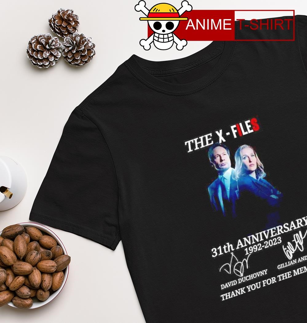 The X-Files 31th anniversary 1992-2023 thank you for the memories signature shirt