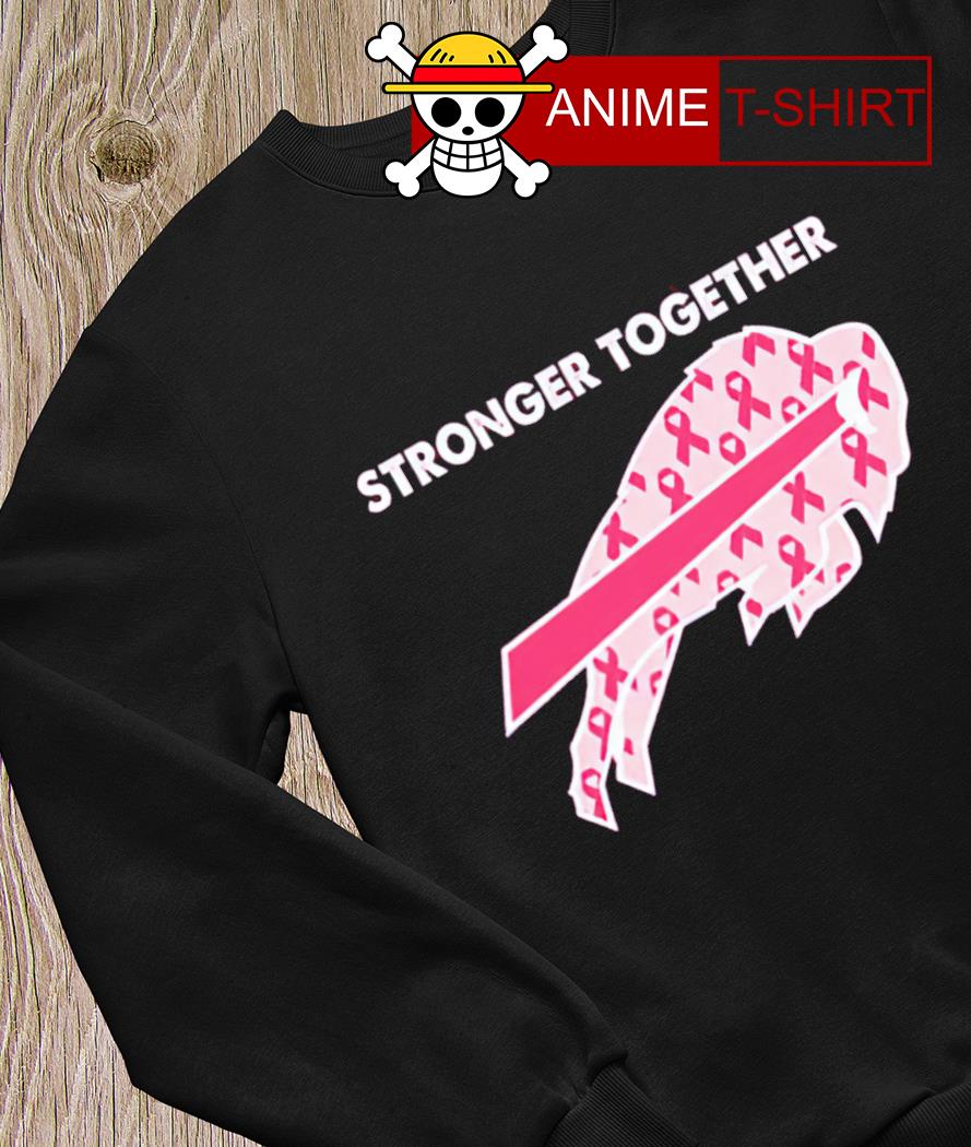 Product buffalo Bills breast cancer awareness stronger together new shirt,  hoodie, sweater, long sleeve and tank top