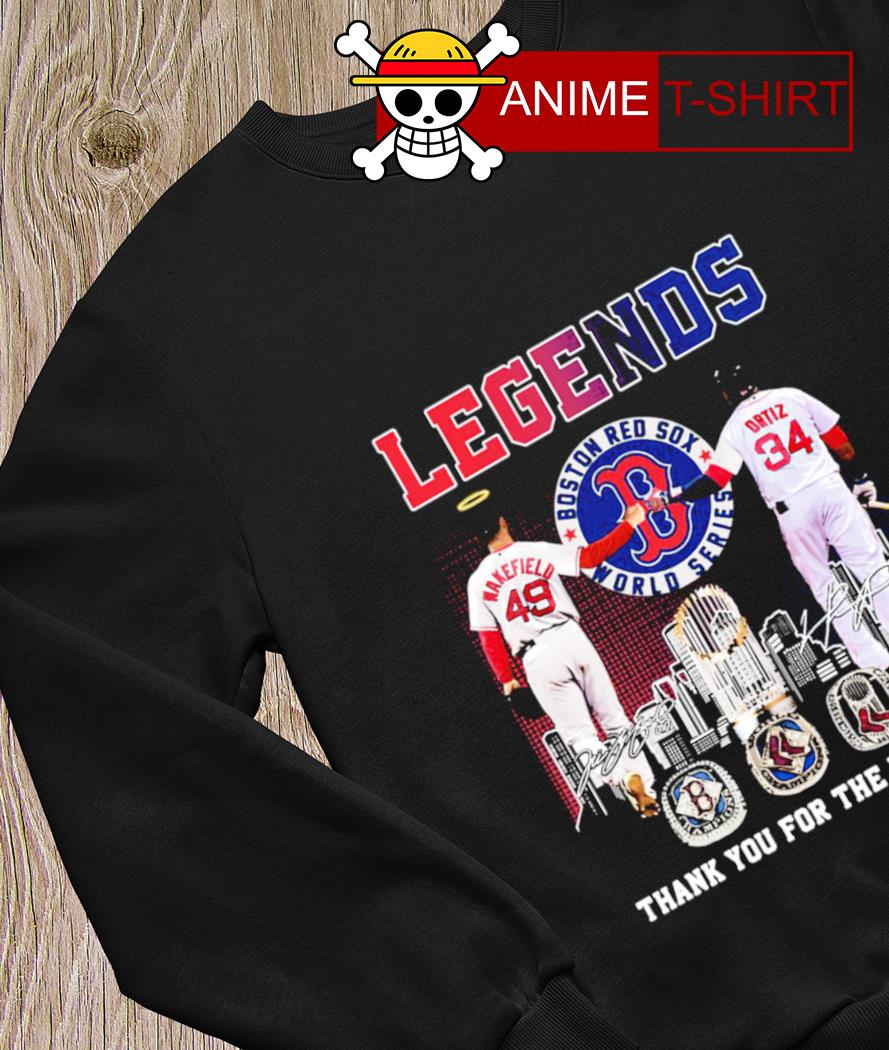 Boston Red Sox World Series Legends Thank You for the memories signatures t  shirt, hoodie, sweater, long sleeve and tank top