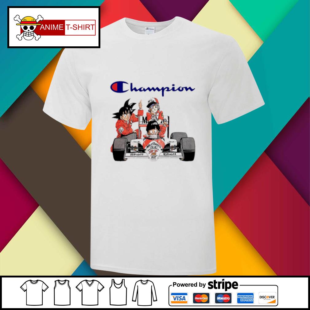 Dragonball Songoku Bulma And Gohan F1 Champion T-Shirt en 2023